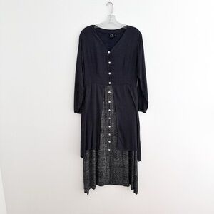 Vintage Kitavi Peasant Style Boho Midi Dress